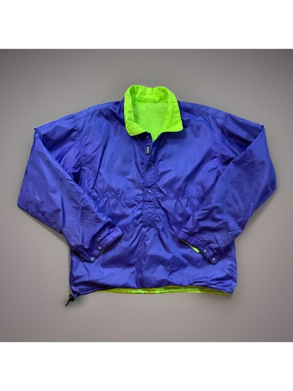 Patagonia Vintage Reversible Glissade Jacket Neon Nylon Light Outdoors Rare Gorp